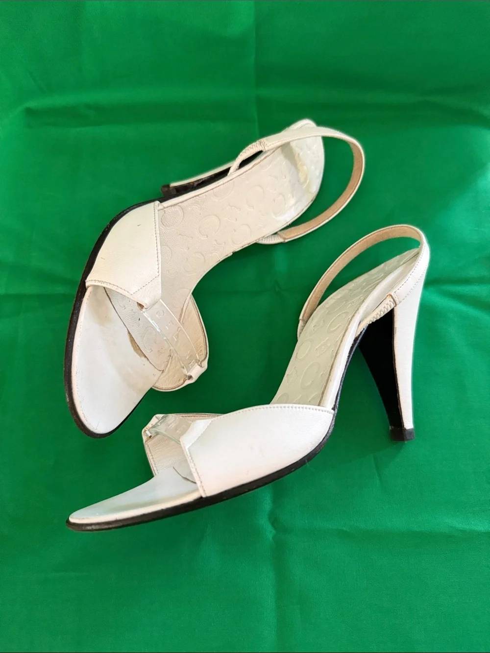VINTAGE CELINE White Leather 🤍Slingback Sandals